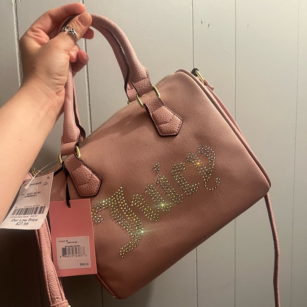 NWT Juicy Couture dusty pink bling bag